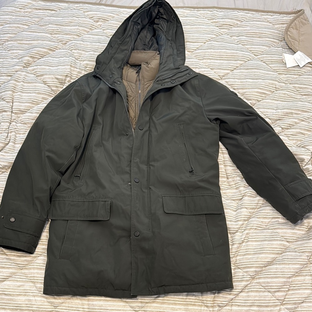 MICHAEL Michael Kors Black Raincoat Structured Design